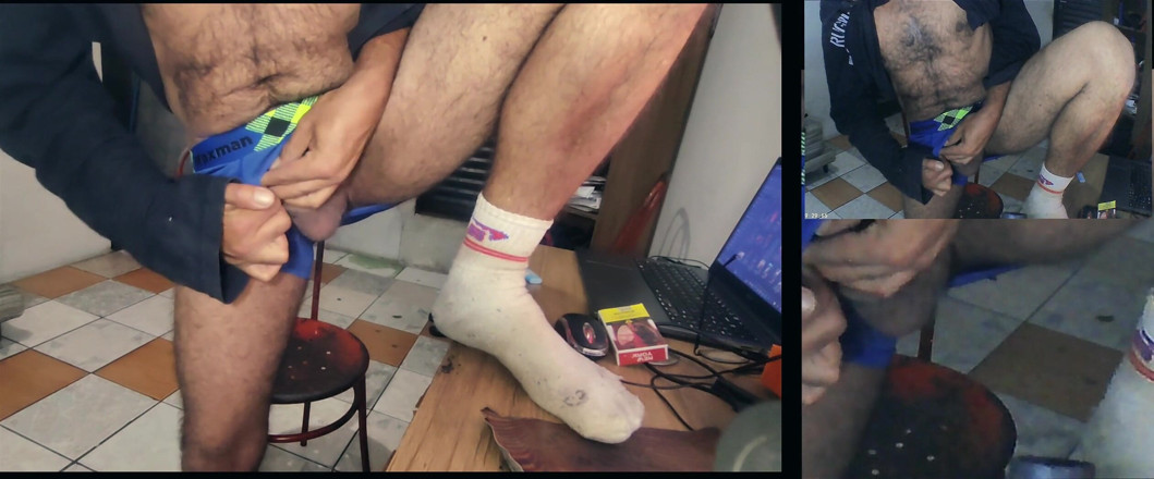 Stink HairyMale: Me in White Used Socks