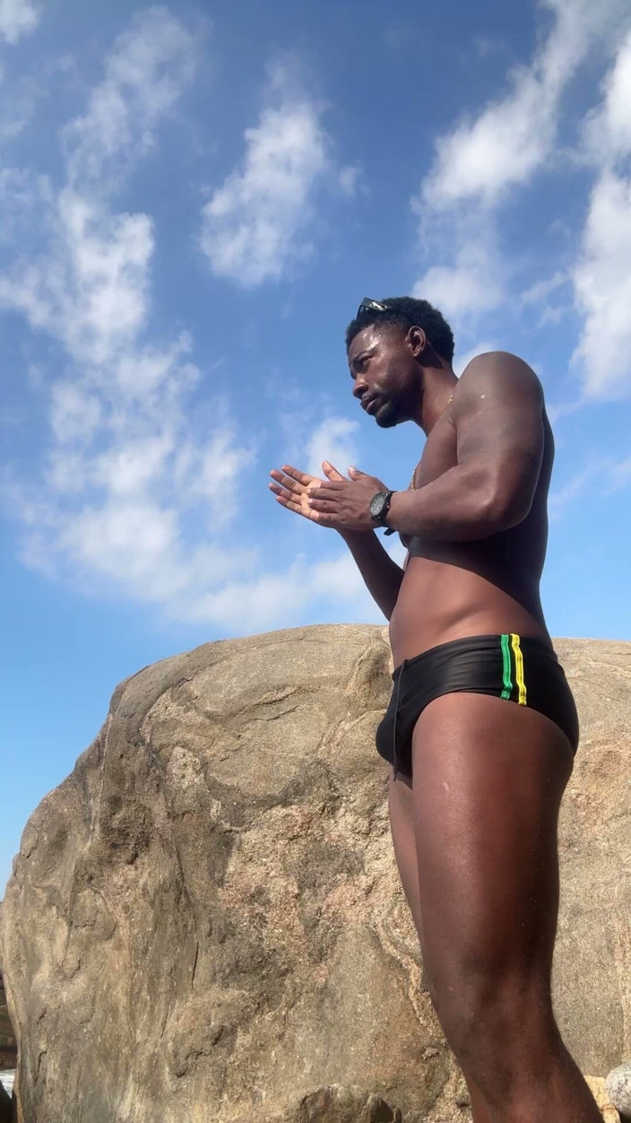 Marlon Costa Official: Pissing on the Beach BBC Hard Cock