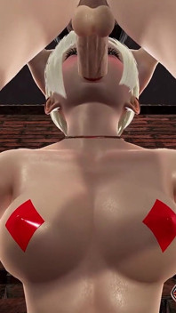 Divertimento intenso al gloryhole con silvia in abito rosso - 3D Hentai, deepthroat e sborrate nell'animazione rule34