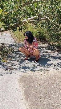 50 Plus Mature Beauty Masturbates Outdoor
