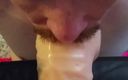 Switch sluts: Fucking Her Pussy With Giant Dildo in My Mouth