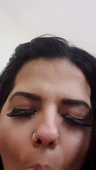 Arabiska hotwife stella carter leker med en stor svart man