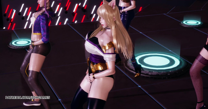 3D-Hentai Games: Popstars Ahri Akali Evelynn Kaisa de beste ongecensureerde 3D-striptease