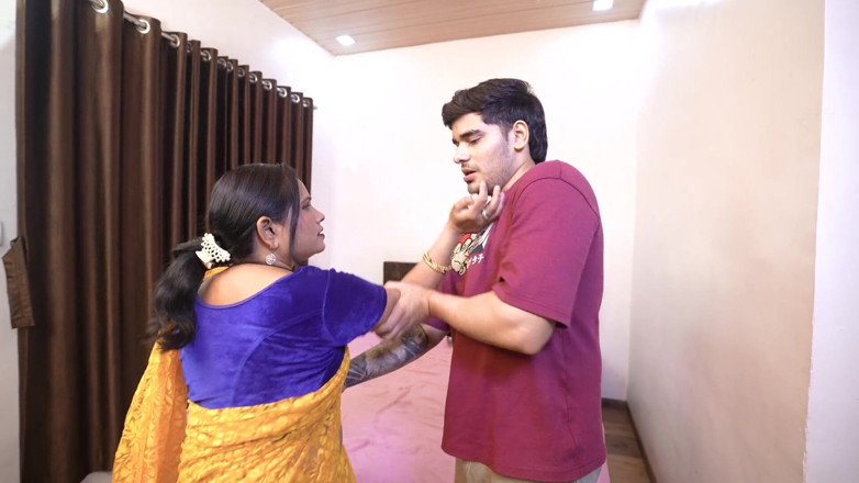 Aaka: Indian Boy Fucking Sexy Hot Wife in Room