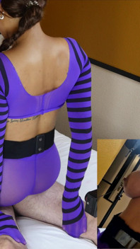 Julia Kate Purple ve siyah naylon sikiş