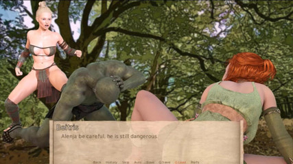 Visual Novels: Alenjas adventures part 7 - orcs fuck forest elf teen