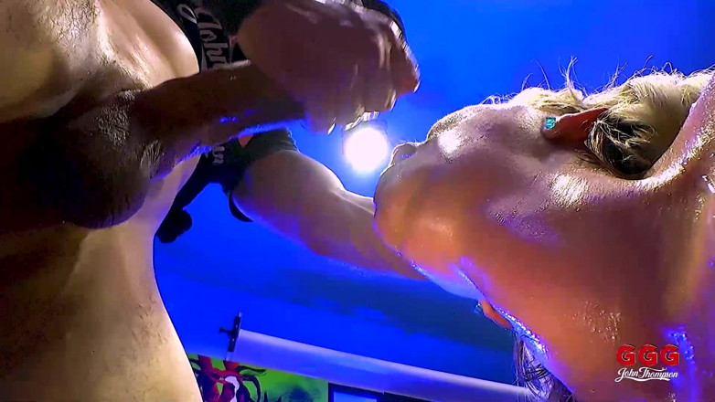 GGG John Thompson Studio: Blonde MILF Swallows Loads in Wild Ggg Bukkake