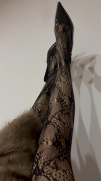 Playing with My Legs in Stocking and Heels