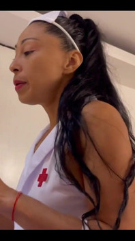 Latina Nurse Takes Your Mind off Your Injured Ankle