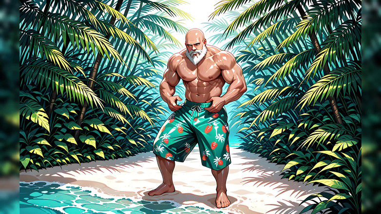 Erotic Man: Lelaki tua botak kacak bertelanjang