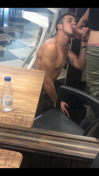 Flashback - Hector Sucking Carlos’s Cock in the Middle of a Bar