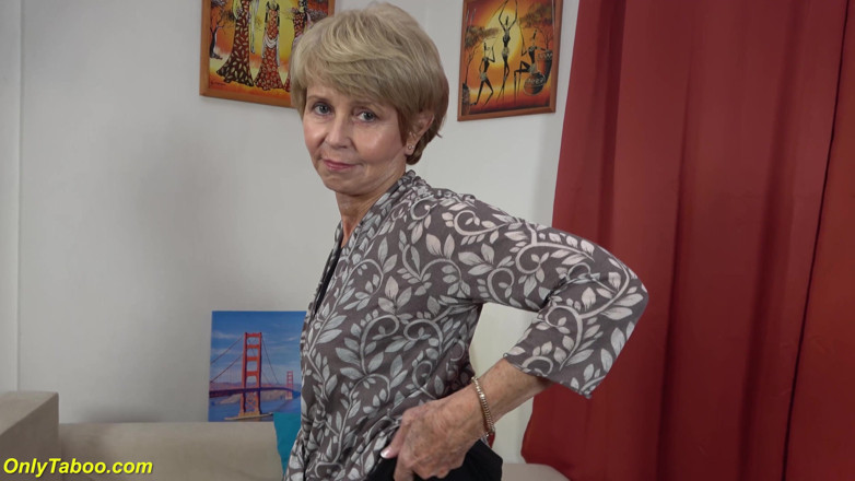 Only Taboo: 75 years old grandma first time on video