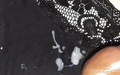 Cumming on Her Panties 4 Cumshots