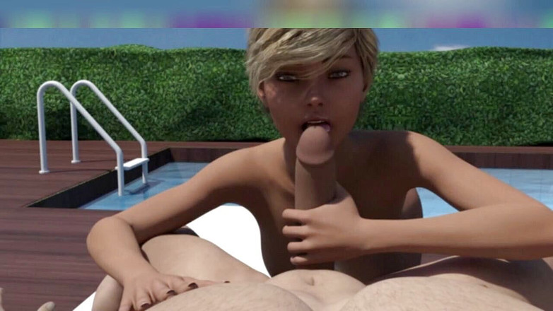 3DXXXTEEN2 Cartoon: Pool-spaß. 3D-porno, cartoon-sex