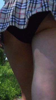 106 Walking with You: Short Skirt Tease &secret panty flash 60fps
