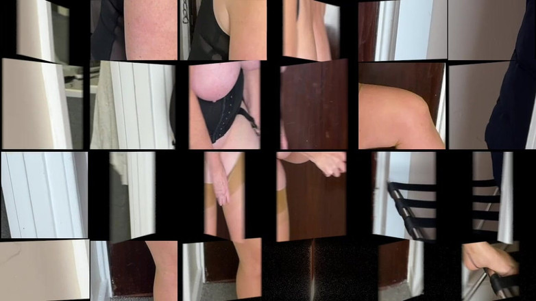 Aunty Sandra vintage girdle queen: Vgq21 Tía Sandra Vistiéndose Para Una Reunión