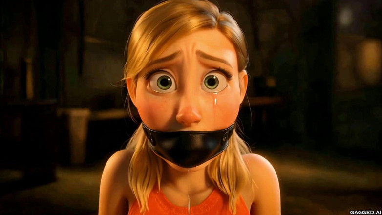 Gagged AI Cartoons: Olivia's Gag Ordeal