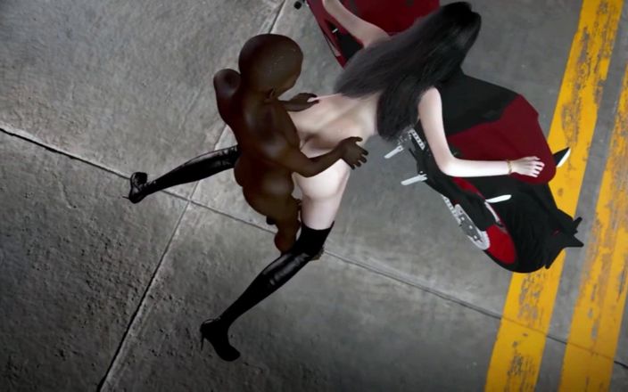 Soi Hentai: Chica caliente en motor y polla negra - hentai 3D sin censura...