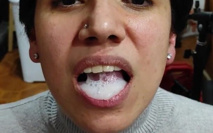 TheArtOfCum: 急ごしらえ！口いっぱいにザーメン、ザーメンプレイ、ごっくん!