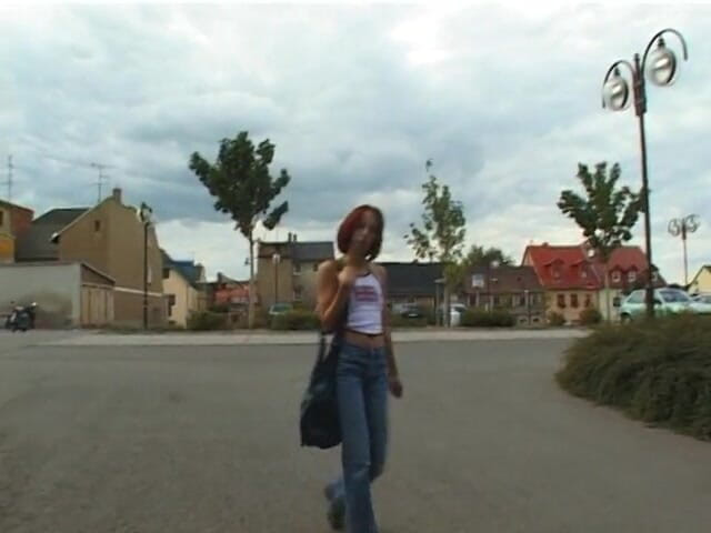 Slutty Teenies: Redhead teen gives her first interview for tv station