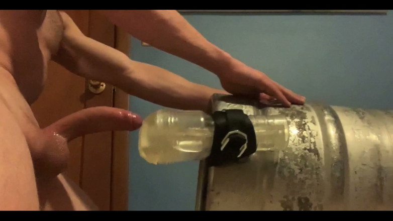 Jay Stroke: My Fleshlight Ice Strapped to a Keg