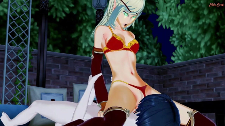 Hentai Smash: Hot Warcraft Elf rides a guys face before getting fucked...
