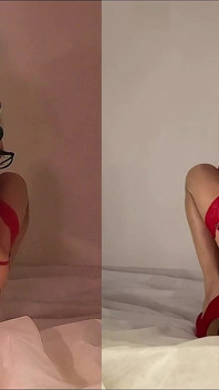 Mariquita Stacy juega anal duro con un enorme juguete rosa después de bombear su culo