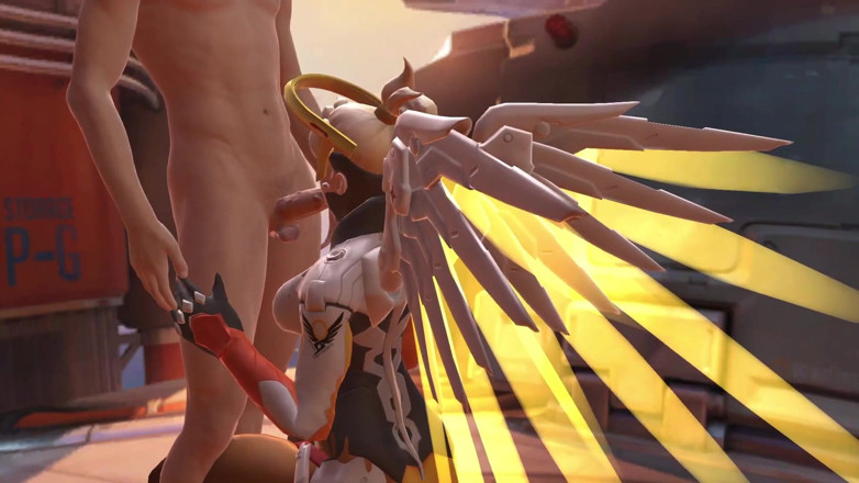 Wraith ward: Mercy pijpbeurt. Overwatch-parodie