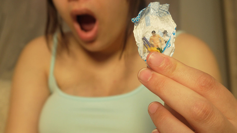 AmayaMori: Mädchen mit riesin entwappt eine candy, ist aber überrascht, weil es...