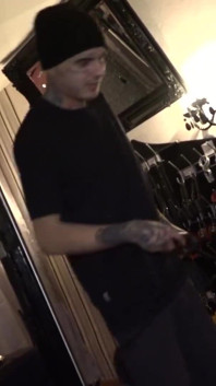 Tattooed guy whiping her nasty ass