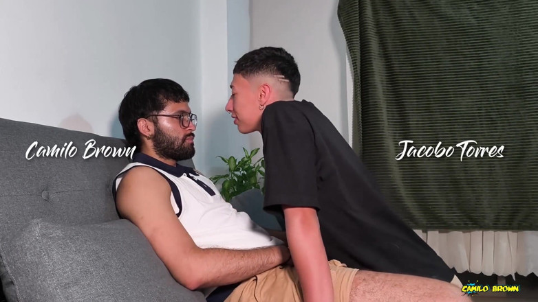 Jacobo Torres: Sexy Twink Jacobo Torres Sucking Hot Stepdaddy Camilo Brown's Big...