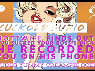Camp Sissy Boi: AUDIO ONLY - PT1 Hottwife finds out you sucked your bosses...