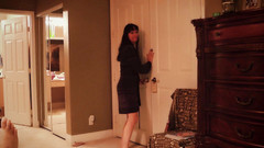 Angie Noir: Stepmom sneaks in for a taboo stepson blowjob w Angie...