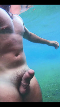 What a Nice Feeling to Swim Like This, I Wanted to Have Cum for You, but People Showed up
