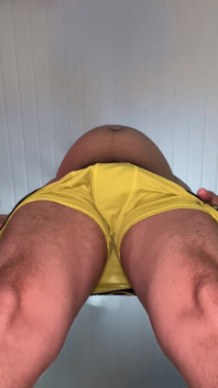 Naked in Front of the Camera Swinging My Balls for You