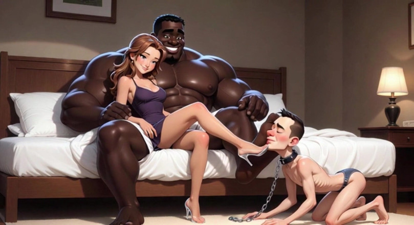 YOUR BEST FANTASY: Submissive Husband Licks and Worships His Wife's Feet - Foot Humiliation