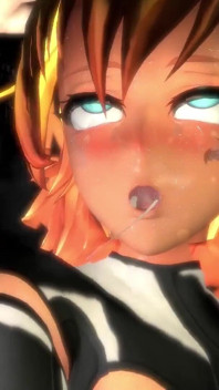 Anime vaca follada duro contra la jaula