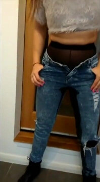 Compilation di jeans e collant bagnando