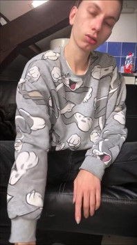 French Femboy Comes Back From College and Can't Wait to Jerk off and Cum