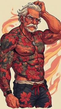 Tatuada muscle men sexy ai art