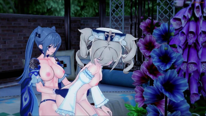Hentai Smash: Roztomilá sestřička Barbara je ošukaná Keqingem se strapon robertkem. Genshin...