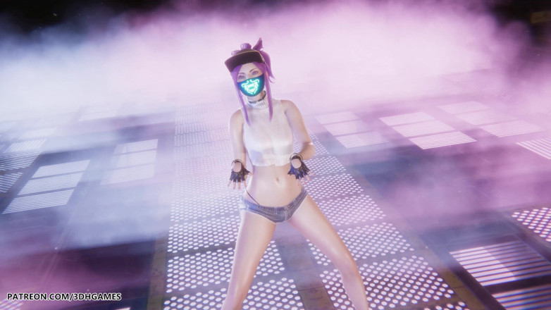 3D-Hentai Games: Aespa - Armageddon - Akali, strip-tease sexy