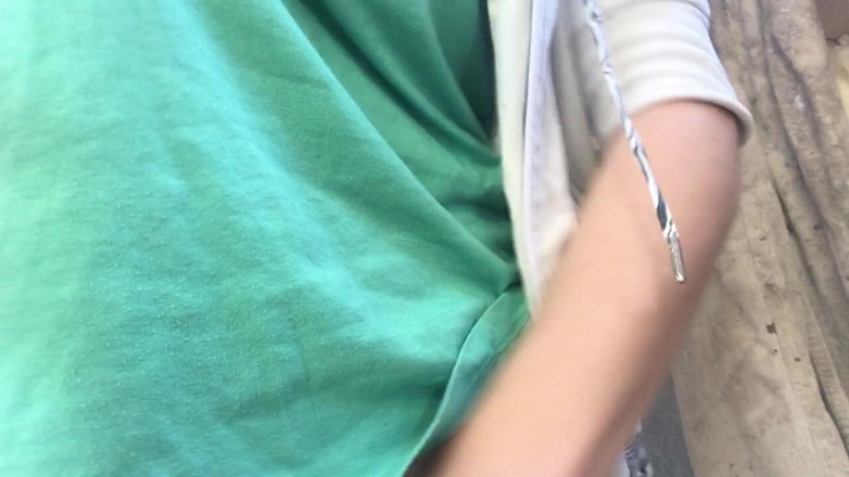 Risky Hairy Couple: Risky Masturbation at a Construction Sit