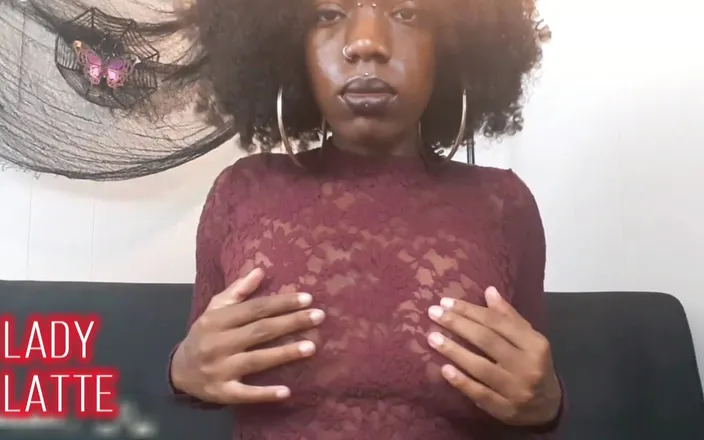 Goddess chy latte: Titty Tease and Denial Ebony Femdom POV