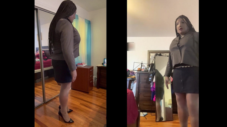 Deanna Doll: Zwarte babe Danae in bazige zakenjurk-outfit