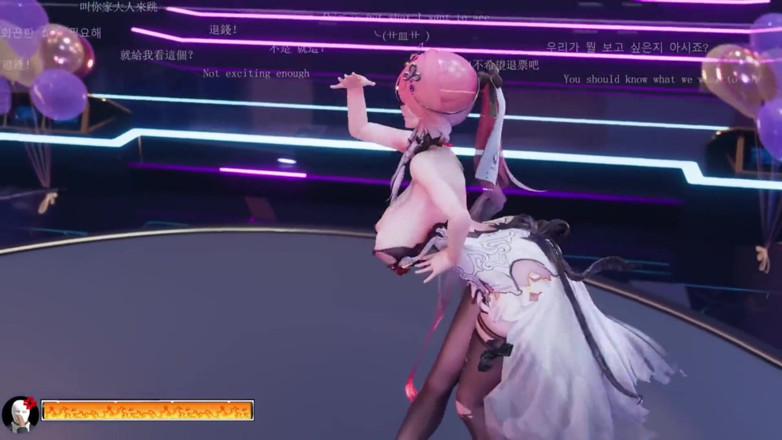 MikuMotion: Tanzen und Scheren schlagen Ming Tide &amp; Battle Doppel-Anal-Plug stoßen und...