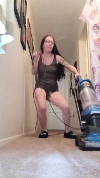 Who Doesn't Like to Be Ignored While Watching a Hot MILF Clean and Dance
