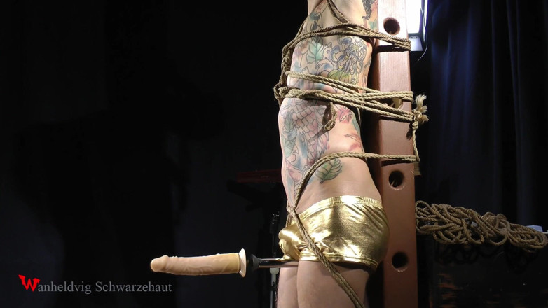 Wanheldvig: Bondage and dildomachine to hot guy