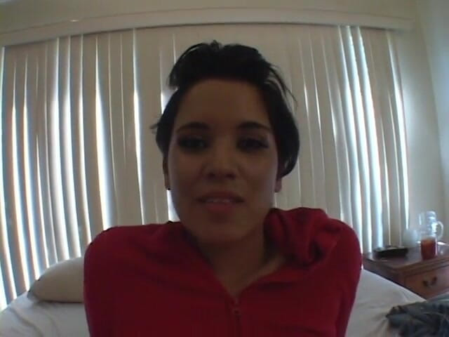 Latina Bang: Cute teen Latina loves wearing her pants with cum on...
