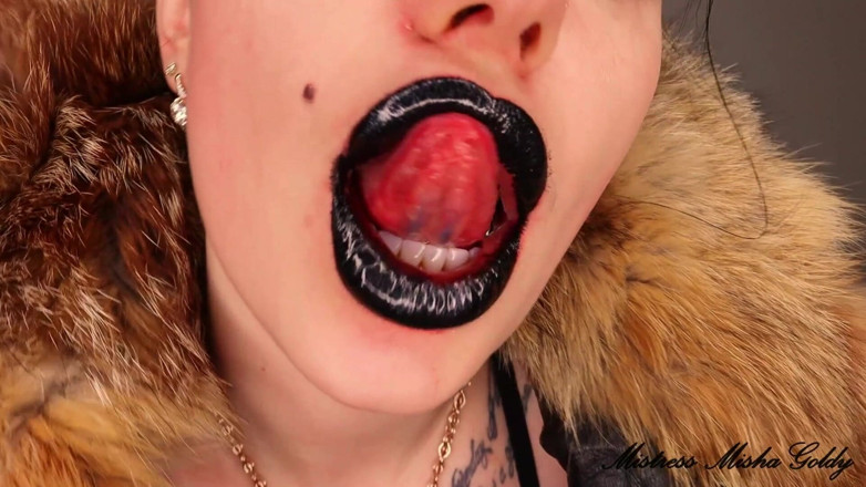 Goddess Misha Goldy: Kick your balls for my perfect lips